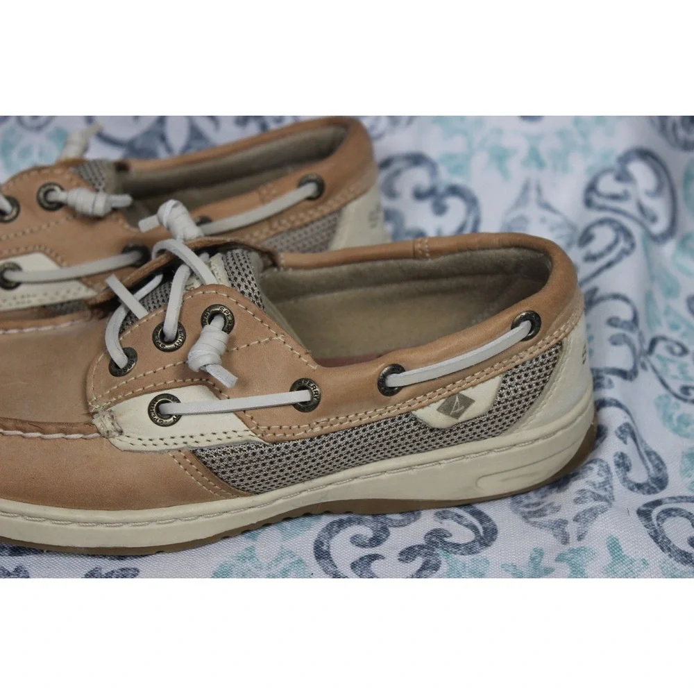 Sperry Top Sider Women STS97405‎ Tan Leather Boat Shoes Size 6M